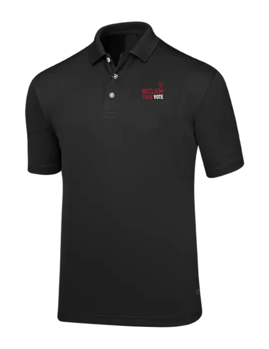 Callaway Core Black Performance Polo w/Reclaim Your Vote Logo