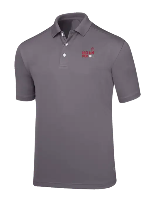 Callaway Core Medium Grey Performance Polo w/Reclaim Your Vote Logo