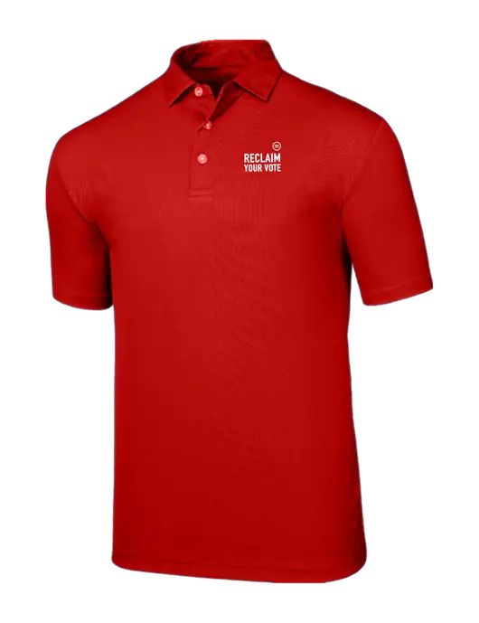 Callaway Birdseye Red Polo w/Reclaim Your Vote Logo