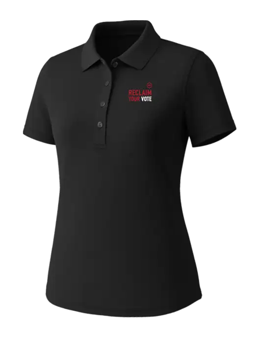 Callaway Womens Core Black Performance Polo w/Reclaim Your Vote Logo