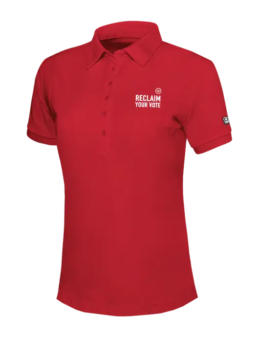 OGIO Womens Red Jewel Polo w/Reclaim Your Vote Logo