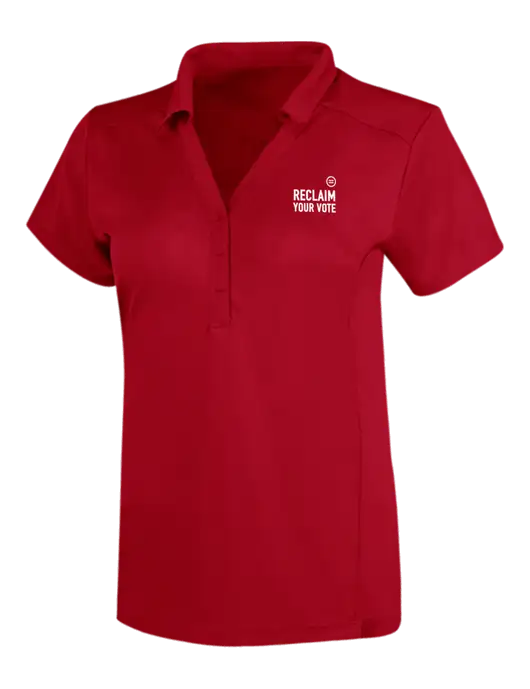 OGIO Red Womens Framework Polo w/Reclaim Your Vote Logo