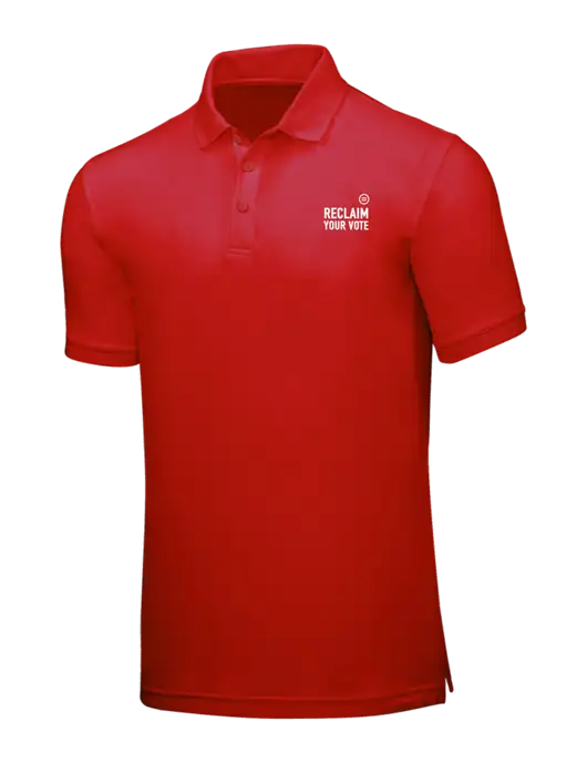 Red Core Classic Pique w/Reclaim Your Vote Logo