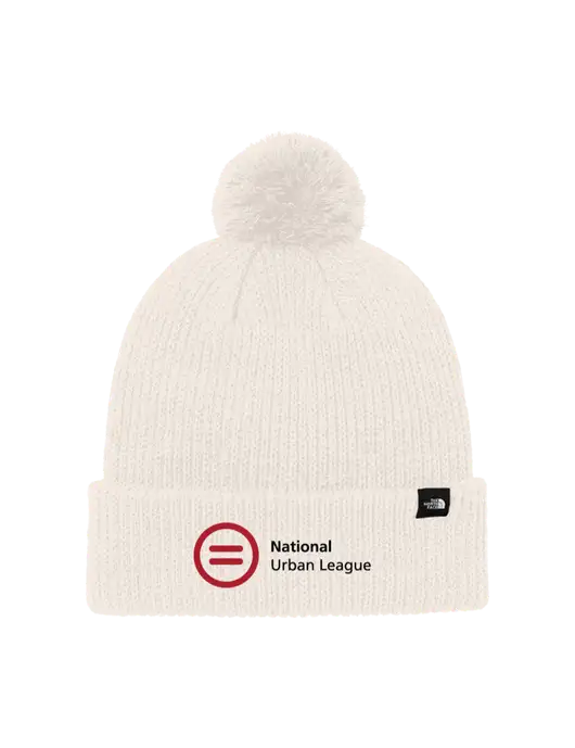 The North Face Ivory Pom Beanie w/National Urban League Logo