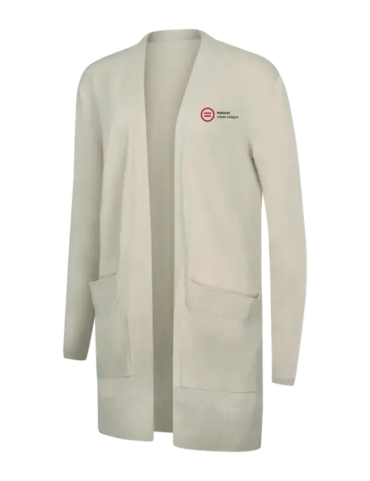 Mercer+Mettle Womens Ivory Open Front Cardigan Sweater w/National Urban League Logo