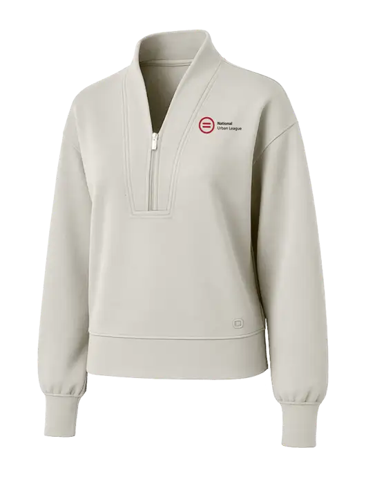 OGIO Womens Ivory Transcend 1/4-Zip w/National Urban League Logo