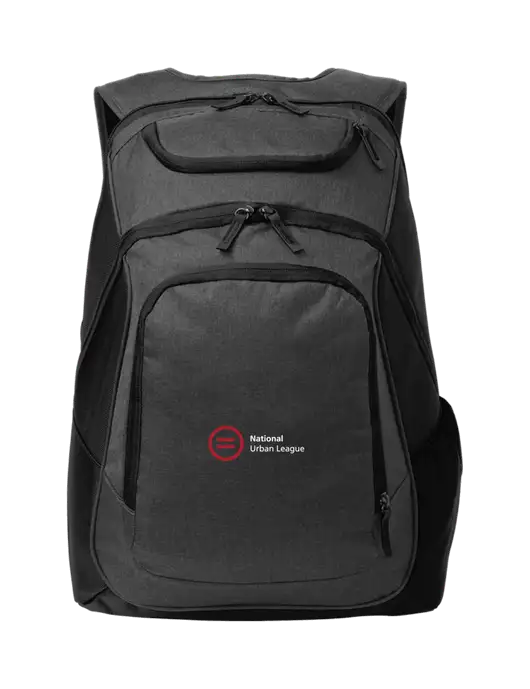 Executive Graphite Heather/Black Laptop Backpack w/National Urban League Logo