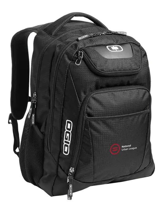 OGIO Black/Silver Excelsior Laptop Backpack w/National Urban League Logo