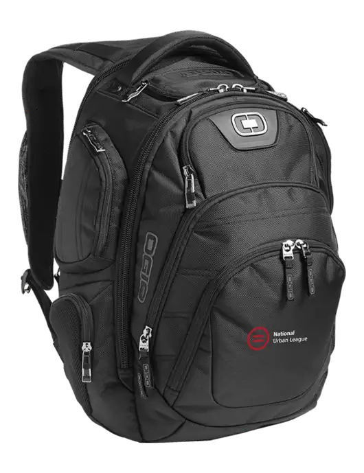 OGIO Black Stratagem Laptop Backpack w/National Urban League Logo