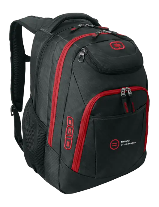 OGIO Dark Grey/Red Excelsior Laptop Backpack w/National Urban League Logo