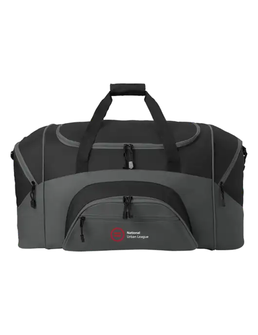 Standard Colorblock Black/Dark Grey Sport Duffel w/National Urban League Logo