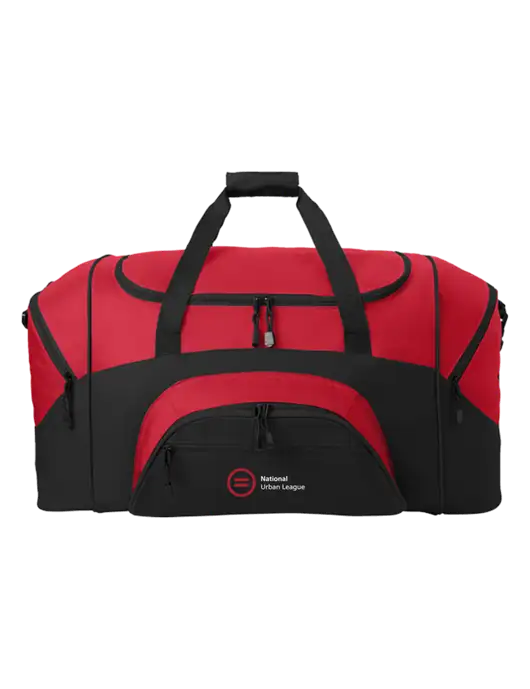 Standard Colorblock Red/Black Sport Duffel w/National Urban League Logo
