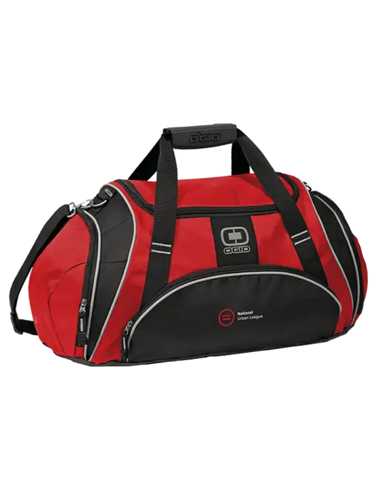 OGIO Red Crunch Duffel
 w/National Urban League Logo