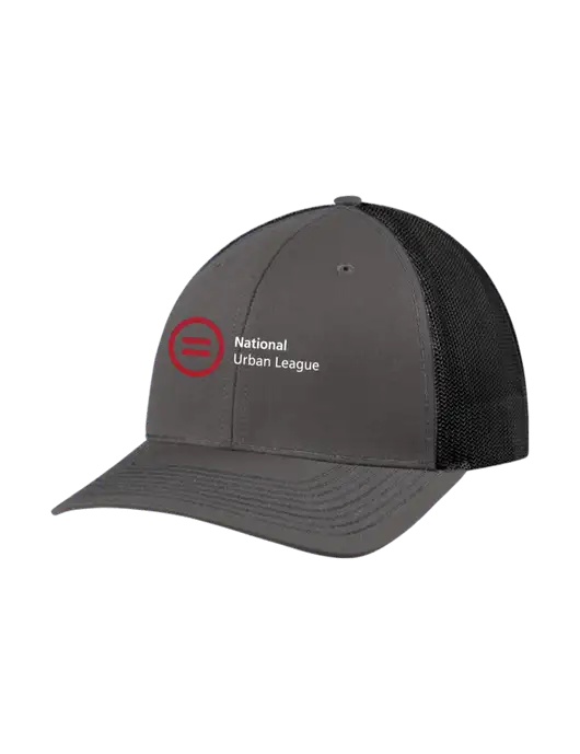 Richardson Adjustable Snapback Original 112 Trucker Cap Dark Grey w/Black Mesh w/National Urban League Logo
