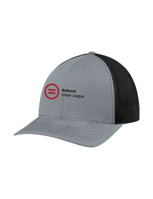 Richardson Adjustable Snapback Original 112 Trucker Cap Heather Grey w/Black Mesh w/National Urban League Logo