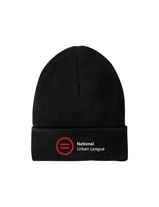 Recycled Black Beanie w/National Urban League Logo
