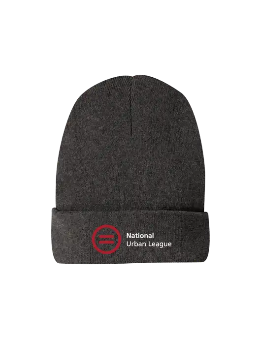 Recycled Charcoal Heather Beanie w/National Urban League Logo