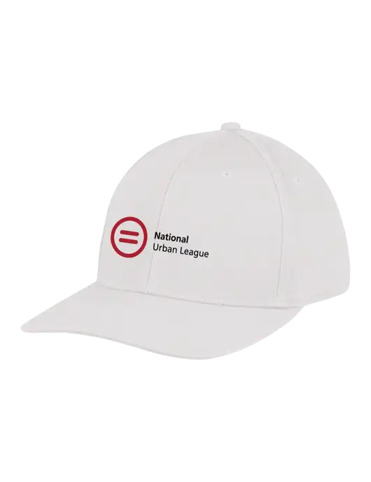Premium Modern Structured Twill White Snapback Cap w/National Urban League Logo