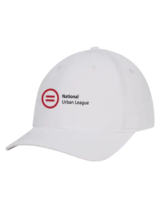 White Nylon Twill Performance Cap w/National Urban League Logo