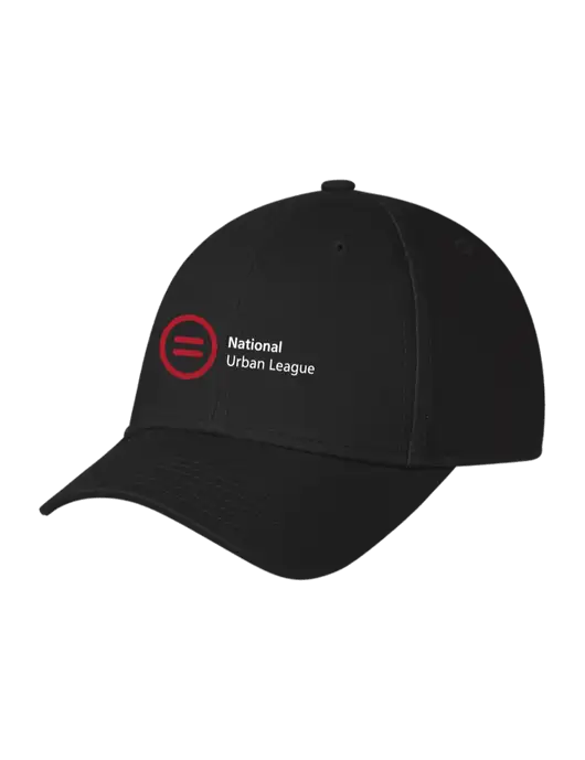Black Structured Cap Hook & Loop w/National Urban League Logo