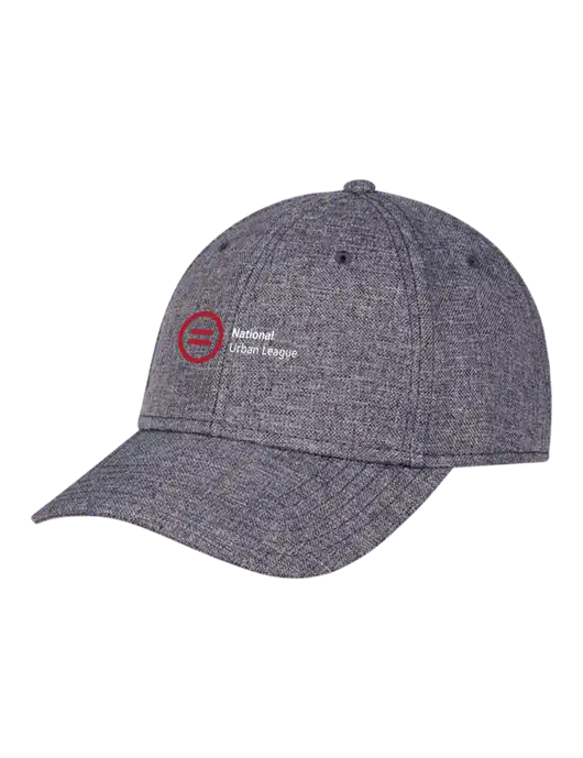 Heather Charcoal Structured Linen Look Cap Hook & Loop w/National Urban League Logo