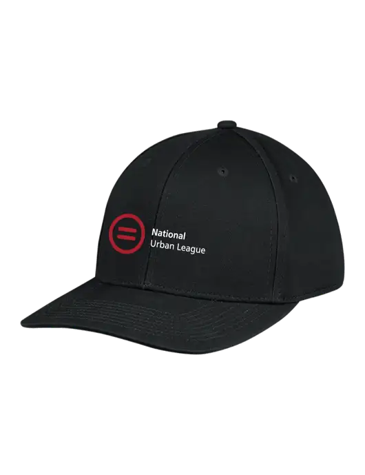 Premium Modern Structured Twill Black Snapback Cap w/National Urban League Logo