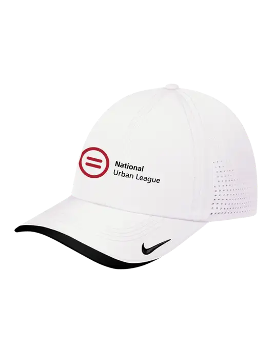 Nike White/Black Dri-FIT Perforated Performance Cap w/National Urban League Logo