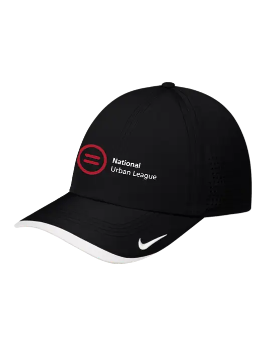 Nike Black/White Dri-FIT Perforated Performance Cap w/National Urban League Logo
