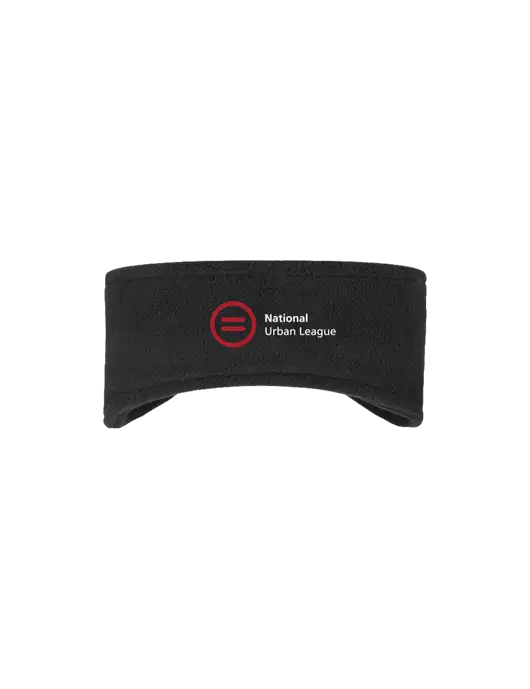 Black Stretch Fleece Headband w/National Urban League Logo
