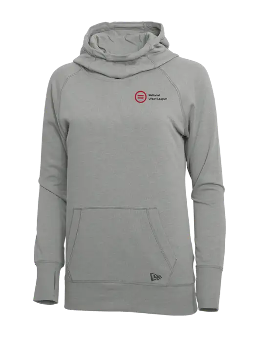 New Era Shadow Grey Heather Womens Tri-Blend Fleece Pullover Hoodie w/National Urban League Logo