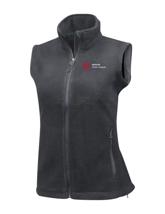 Medium Grey Womens Fleece Vest w/National Urban League Logo