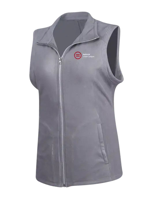 Medium Grey Womens Microfleece Vest w/National Urban League Logo