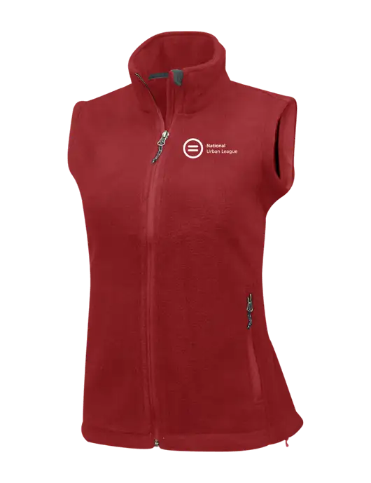 Red Womens Fleece Vest w/National Urban League Logo