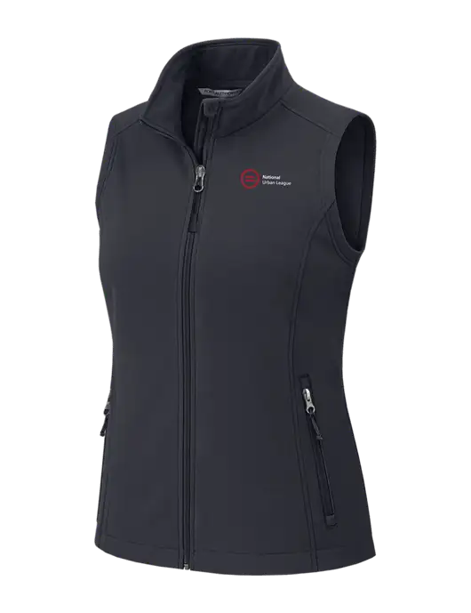 Charcoal Grey Womens Core Soft Shell Vest w/National Urban League Logo